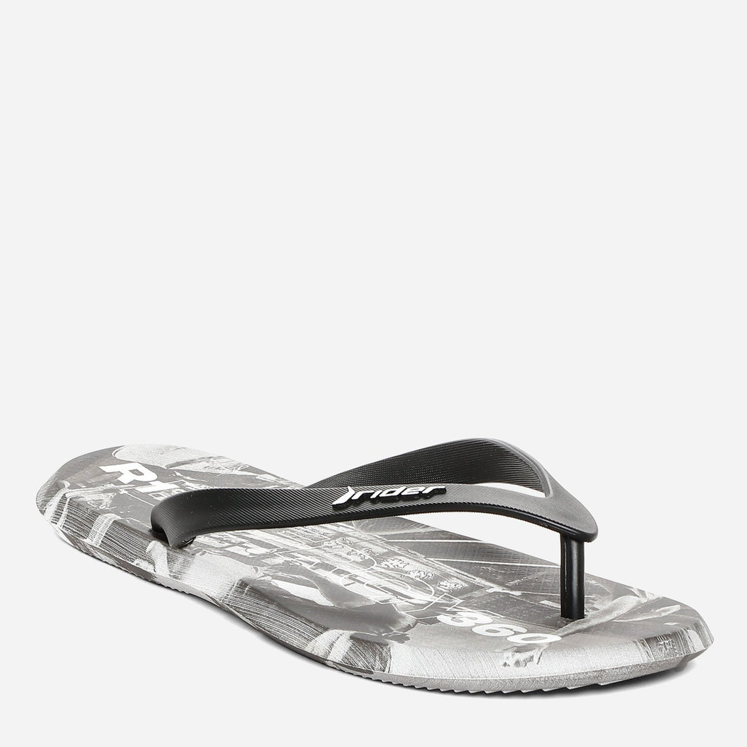 Rider Men’s R1 Energy Ad Flip-Flops in White, Black, and Grey