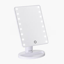 Load image into Gallery viewer, Cascade Portable Make-up Mirror with LED Light (White)
