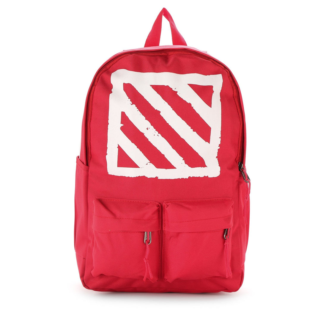 Travel Basic Derek Printed Backpack in Red