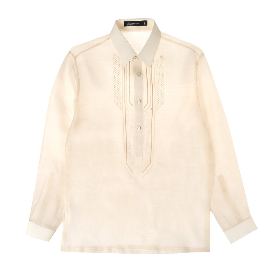 Exclusive Mens Barong Tagalog in Cream