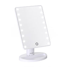 Load image into Gallery viewer, Cascade Portable Make-up Mirror with LED Light (White)
