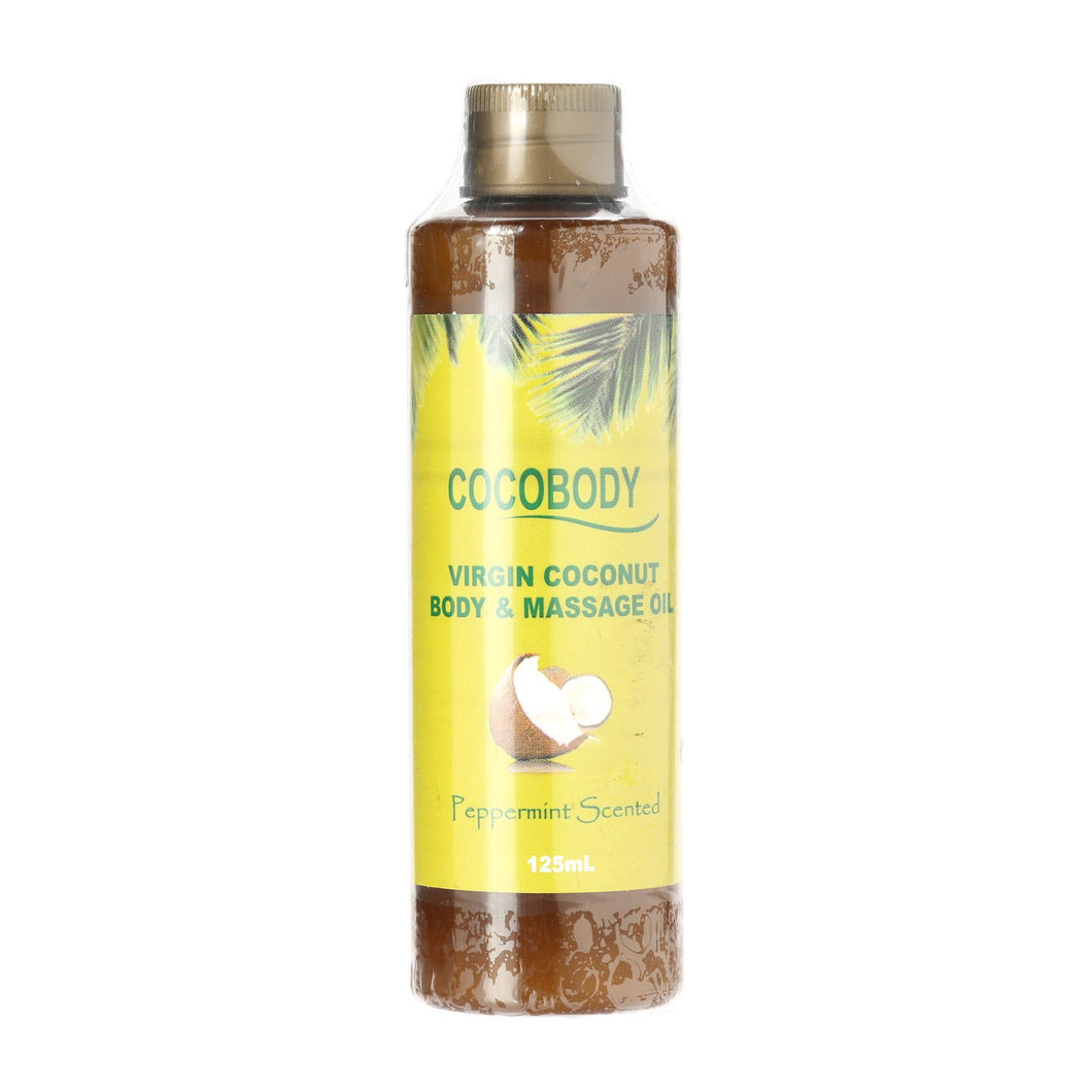 Cocobody Virgin Coconut Peppermint Scented Body and Massage Oil 125ml