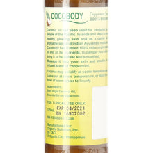 Load image into Gallery viewer, Cocobody Virgin Coconut Peppermint Scented Body and Massage Oil 125ml
