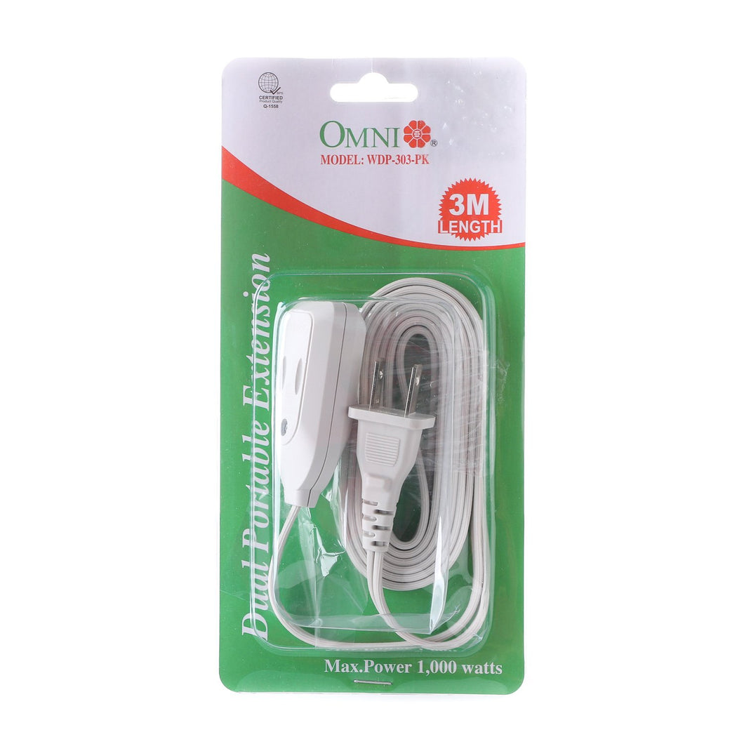 Omni Dual Portable Extension Cord WPP-303