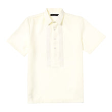 Load image into Gallery viewer, Exclusive Mens Half Open Polo Barong in Off White
