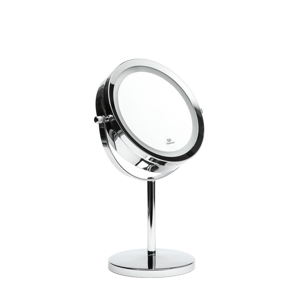 Cascade Round Vanity Mirror with LED Light