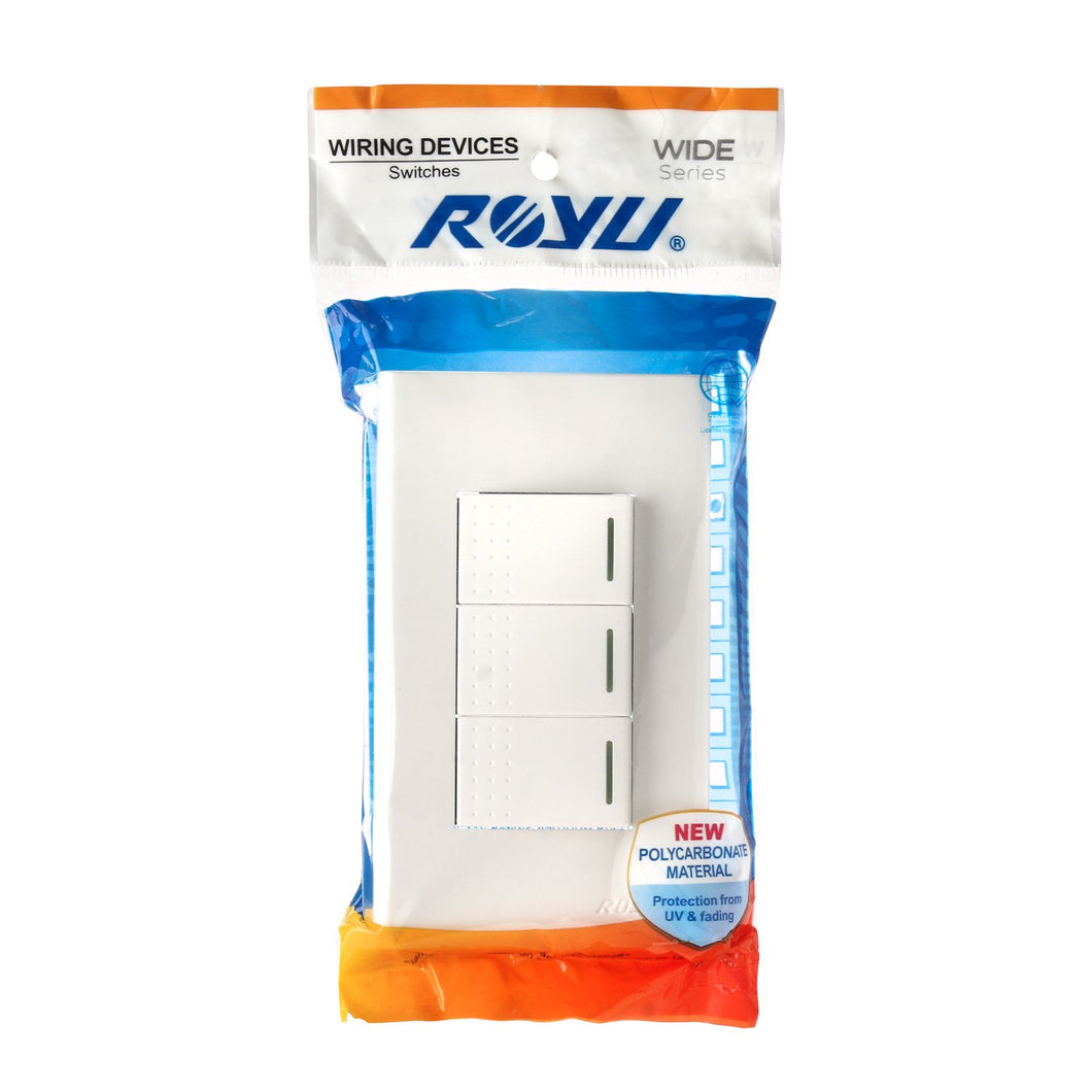 Royu 3-Gang 1-Way Light Switch - Testing