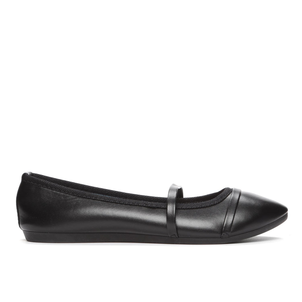 Solemate Ladies Wharton Ballet Flats in Black