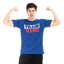 Load image into Gallery viewer, Bo Athletics Men&#39;s Train Hard Tee in Royal Blue
