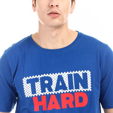 Load image into Gallery viewer, Bo Athletics Men&#39;s Train Hard Tee in Royal Blue
