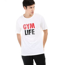 Load image into Gallery viewer, Bo Athletics Men&#39;s Gym Life Statement Tee in White
