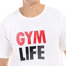 Load image into Gallery viewer, Bo Athletics Men&#39;s Gym Life Statement Tee in White
