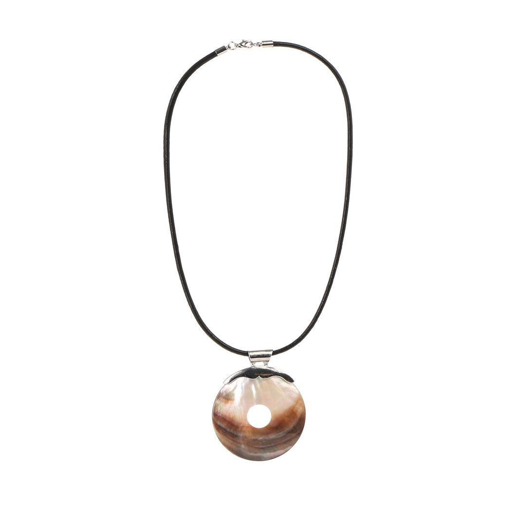 Khai Pearl Ladies Freshwater Pearl Pendant Necklace in Gray