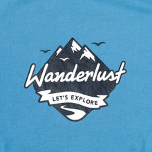 Load image into Gallery viewer, GTW Urban Girls Teens&#39; Wanderlust Let&#39;s Explore Graphic Tee in Blue
