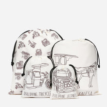 Load image into Gallery viewer, Kultura 4-piece Philippine Transport Drawstring Travel Set
