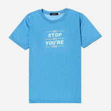 Load image into Gallery viewer, GTW Urban Girls Teens&#39; Don&#39;t Stop Until You&#39;re Proud Statement Tee in Blue
