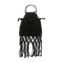 Load image into Gallery viewer, Tropiko by Kultura Ladies&#39; Macrame Net Hand Bag in Black
