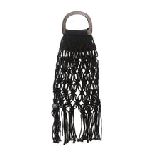 Load image into Gallery viewer, Tropiko by Kultura Ladies&#39; Macrame Net Hand Bag in Black
