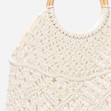 Load image into Gallery viewer, Tropiko by Kultura Ladies&#39; Macrame Net Hand Bag in Cream
