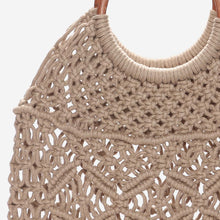 Load image into Gallery viewer, Tropiko by Kultura Ladies&#39; Macrame Net Hand Bag in Taupe
