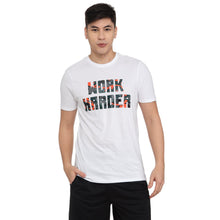 Load image into Gallery viewer, Bo Athletics Men&#39;s Work Harder Performance Tee in White
