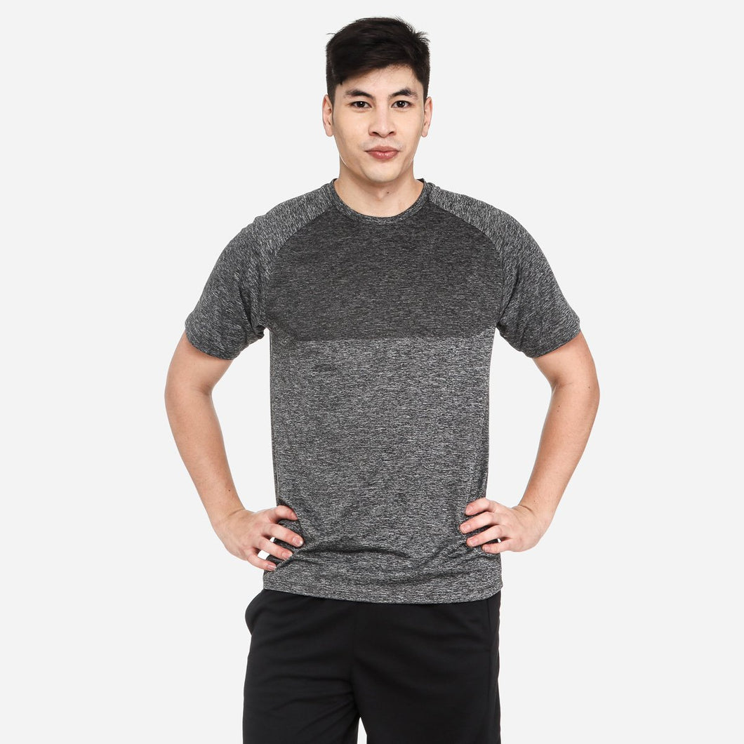 Bo Athletics Men's Marled Performance Tee in Gray