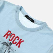 Load image into Gallery viewer, GTW Urban Girls Teens&#39; Rock On Graphic Tee in Light Blue
