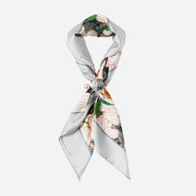 Load image into Gallery viewer, SM Accessories Ladies&#39; Floral Satin Scarf in Gray
