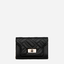 Load image into Gallery viewer, Secosana Ladies&#39; Pearlescent Accent Quilted Handbag and Mini Shoulder Bag Set in Black
