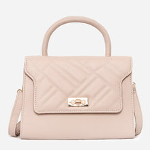 Load image into Gallery viewer, Secosana Ladies&#39; Pearlescent Accent Quilted Handbag and Mini Shoulder Bag Set in Cream
