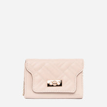 Load image into Gallery viewer, Secosana Ladies&#39; Pearlescent Accent Quilted Handbag and Mini Shoulder Bag Set in Cream
