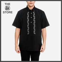 Load image into Gallery viewer, Exclusive Men&#39;s Casual Short Sleeve Barong in Black
