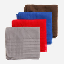 Load image into Gallery viewer, SM Accessories MSense Men&#39;s 4-Piece Tonal Check Handkerchief Set
