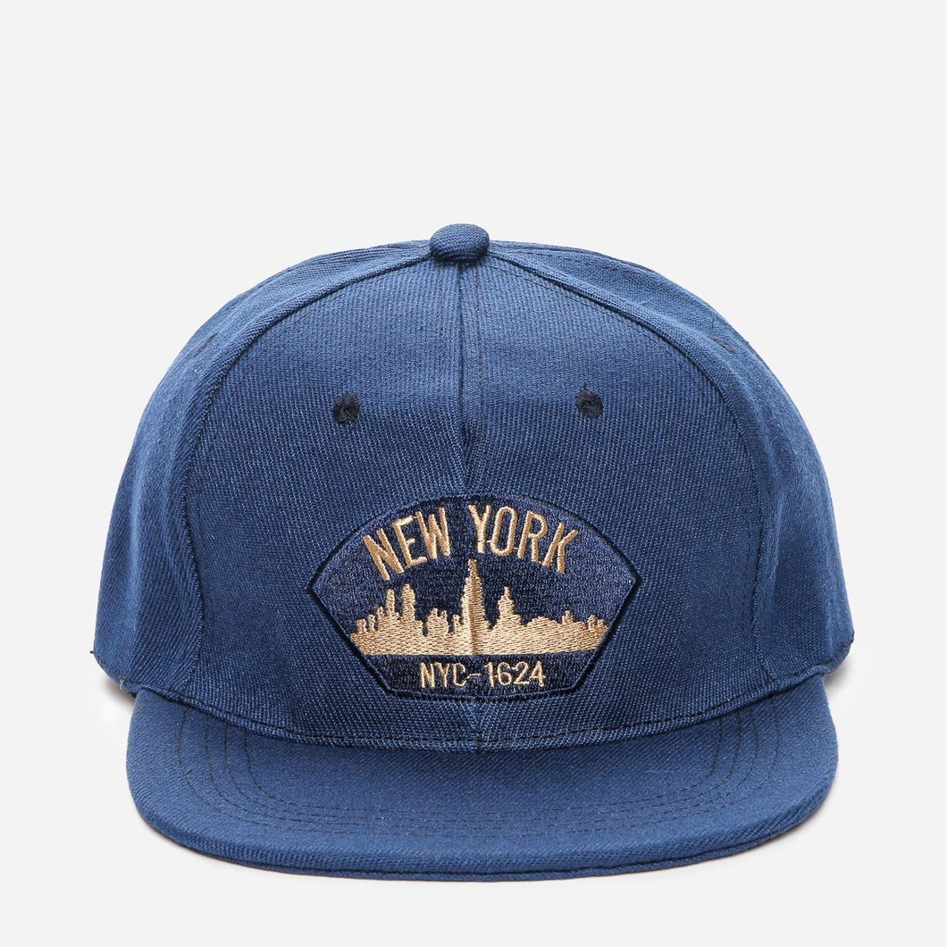 SM Accessories MSense Men's New York Snapback Cap in Navy Blue