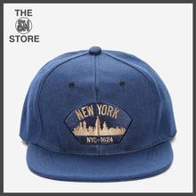 Load image into Gallery viewer, SM Accessories MSense Men&#39;s New York Snapback Cap in Navy Blue
