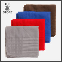 Load image into Gallery viewer, SM Accessories MSense Men&#39;s 4-Piece Tonal Check Handkerchief Set
