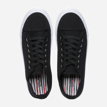 Load image into Gallery viewer, Kicks Lois Ladies&#39; Plain Canvas Sneakers in Black
