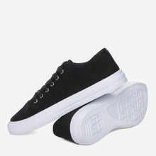 Load image into Gallery viewer, Kicks Lois Ladies&#39; Plain Canvas Sneakers in Black
