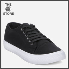 Load image into Gallery viewer, Kicks Lois Ladies&#39; Plain Canvas Sneakers in Black
