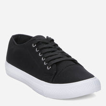 Load image into Gallery viewer, Kicks Lois Ladies&#39; Plain Canvas Sneakers in Black
