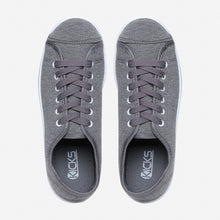 Load image into Gallery viewer, Kicks Lyra Ladies&#39; Lace-Up Sneakers in Dark Gray
