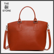 Load image into Gallery viewer, Parisian Ladies&#39; Audra Handbag with Detachable Strap in Rust
