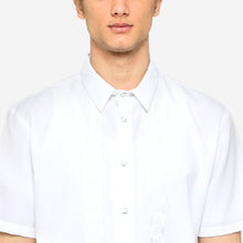 Load image into Gallery viewer, Exclusive Mens&#39; Short Sleeve Embroidered Casual Barong in White
