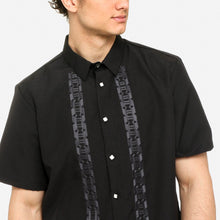 Load image into Gallery viewer, Exclusive Mens&#39; Short Sleeve Embroidered Casual Barong in Black
