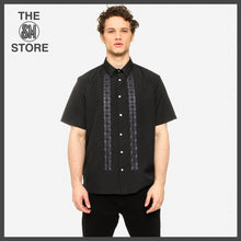 Load image into Gallery viewer, Exclusive Mens&#39; Short Sleeve Embroidered Casual Barong in Black
