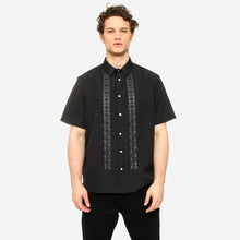 Load image into Gallery viewer, Exclusive Mens&#39; Short Sleeve Embroidered Casual Barong in Black
