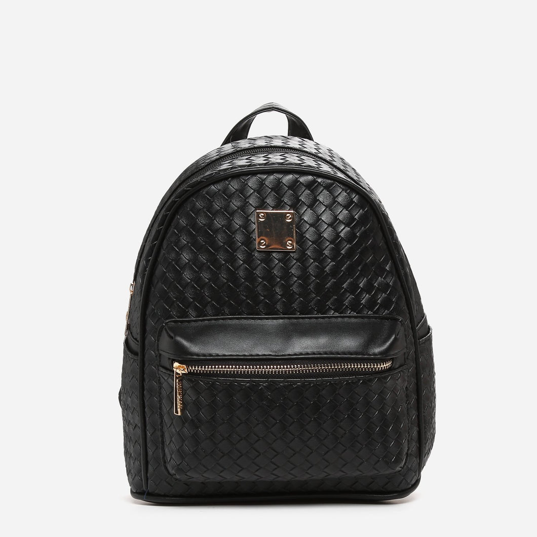 Parisian Ladies' Banjie Woven Backpack in Black