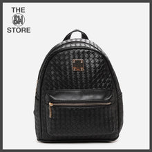 Load image into Gallery viewer, Parisian Ladies&#39; Banjie Woven Backpack in Black
