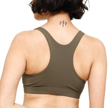 Load image into Gallery viewer, SM Woman Activewear Ladies&#39; Racerback Sports Bra in Olive Green
