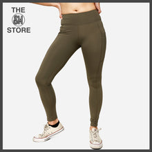 Load image into Gallery viewer, SM Woman Activewear Ladies&#39; Basic Leggings in Olive Green
